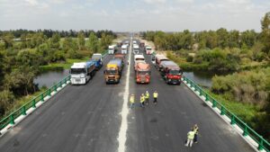 Imagen prueba carga puente guadiana